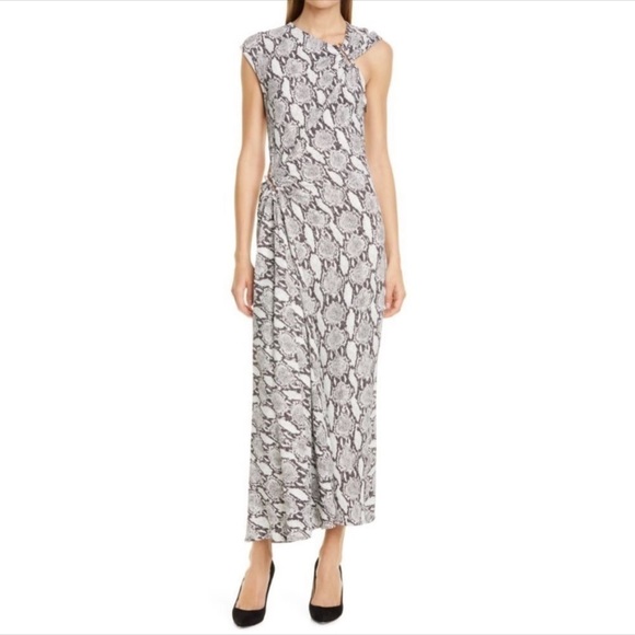 A.L.C. Python print cutout Beale maxi dress Sz 2 - Picture 2 of 5